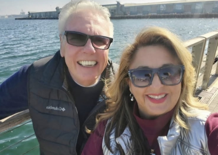 Mark and Sandra enjoying a scenic moment together
