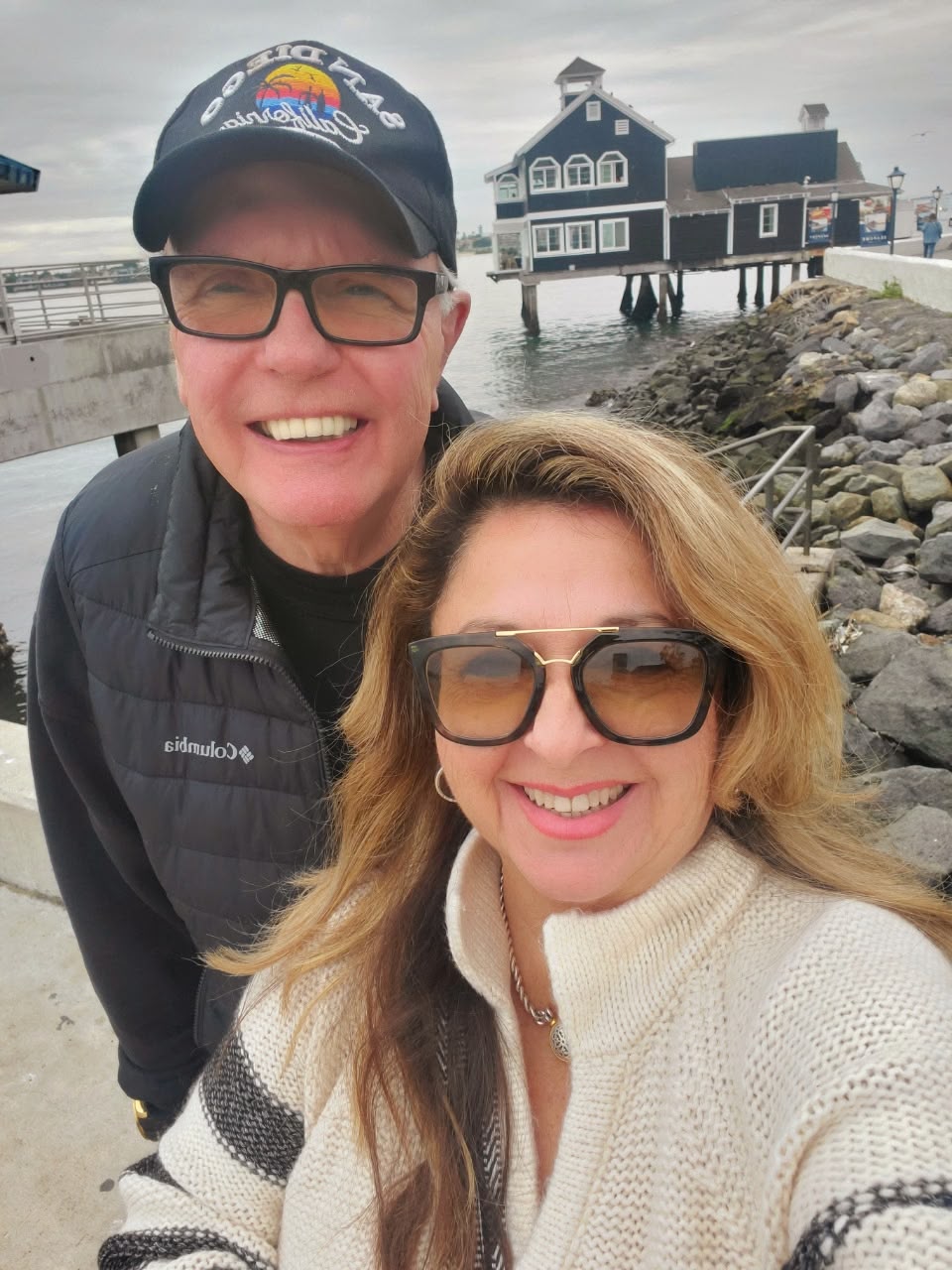 Mark and Sandra walking hand in hand